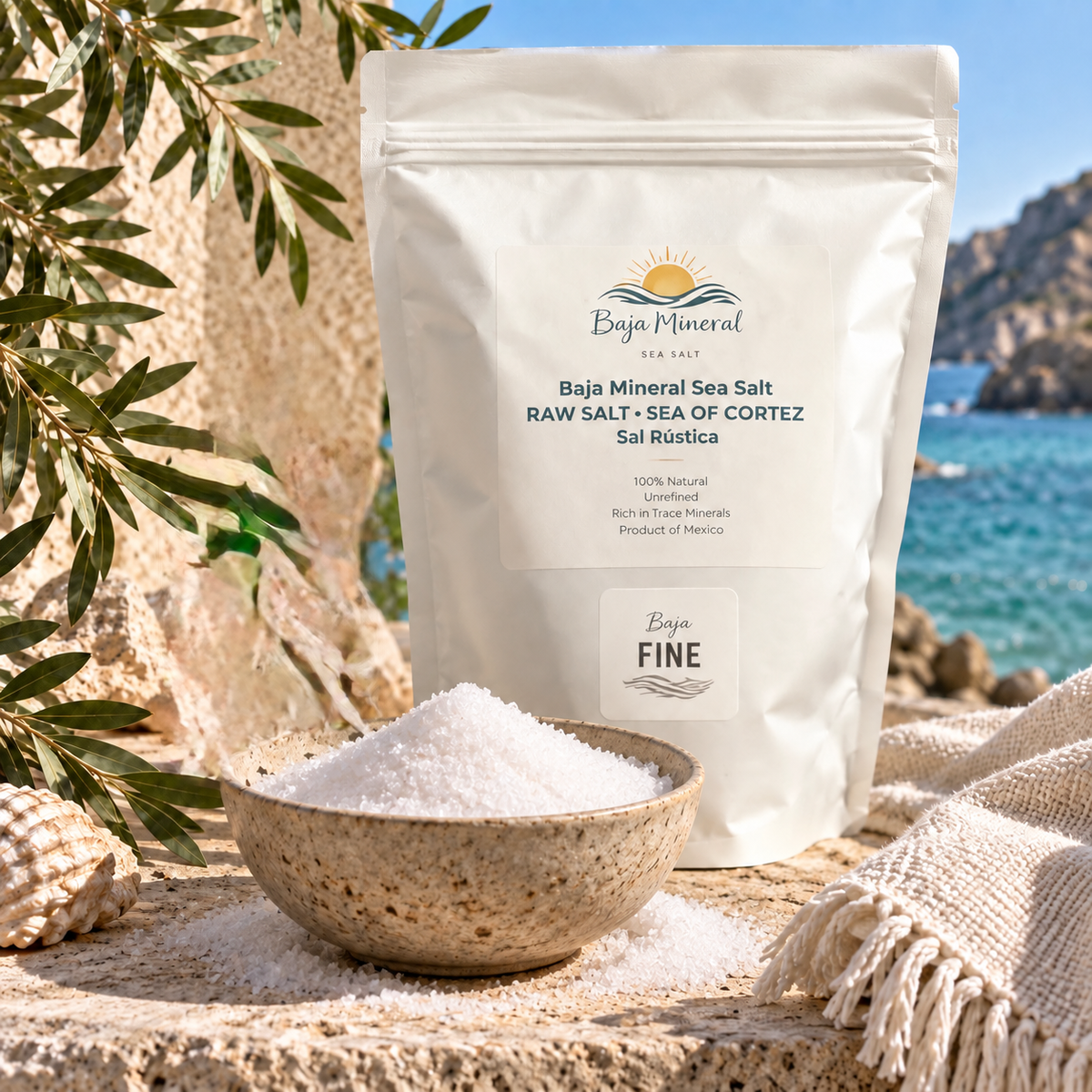 Baja Mineral Sea Salt Fine Grain 450g, 1kg or 2kg