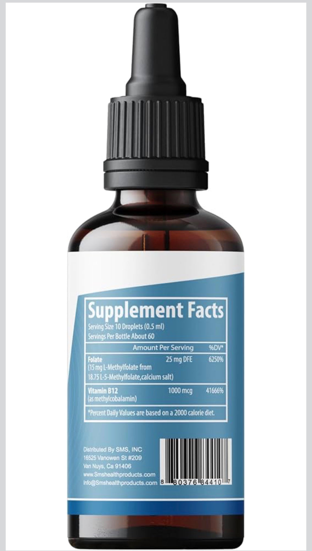 SMS  L Methyl Folate 15Mg plus Methyl B12 Cofactor – Organic, Berry Flavour